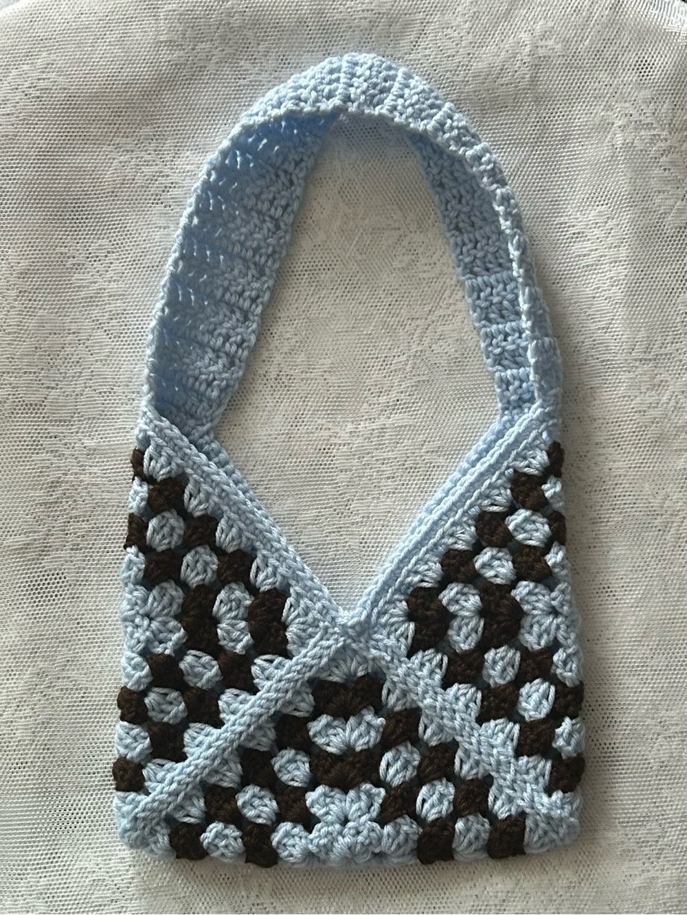 Granny Square Crochet Mini Purse / Tote Bag